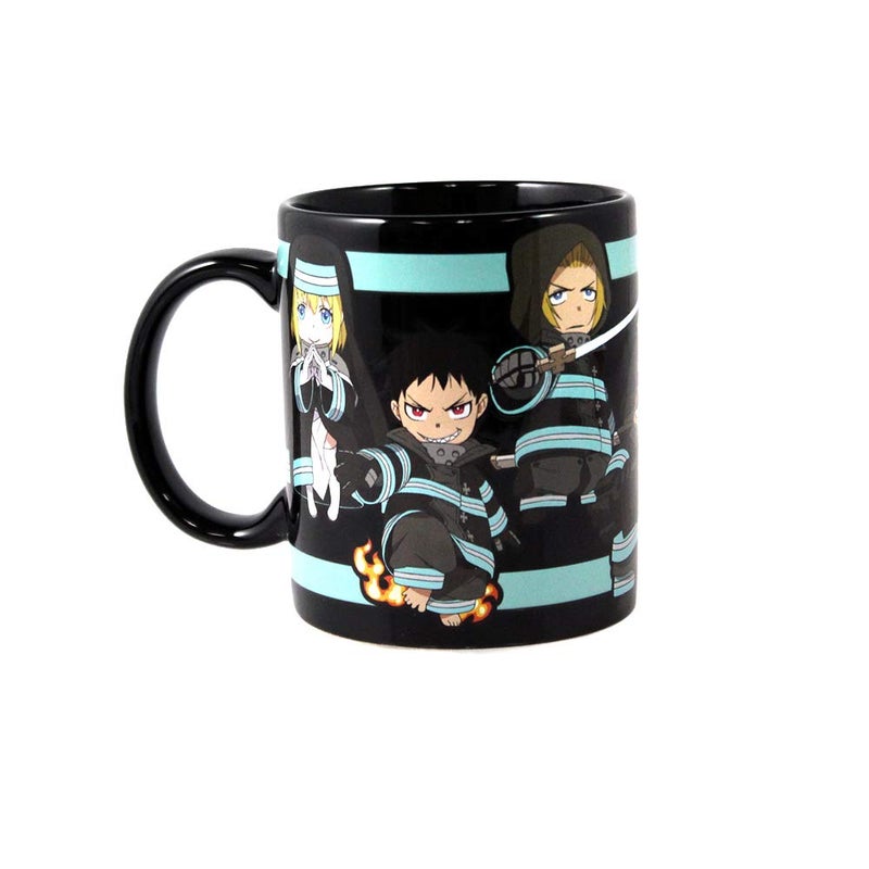 Stunned Mind Fire Force Fire Company 8 Glow in the Dark 11 oz Coffee Mug â€“ Knights of the Ashen Flame Beware, Shinra & Friends Uncover Adolla Burst Secrets - Heat Changing Mug, Maki Air Freshener - Image 3